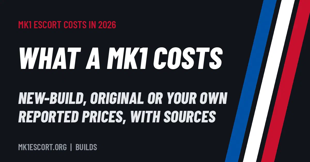 What a Mk1 Escort costs: new-build, original or your own build – mk1escort.org title card