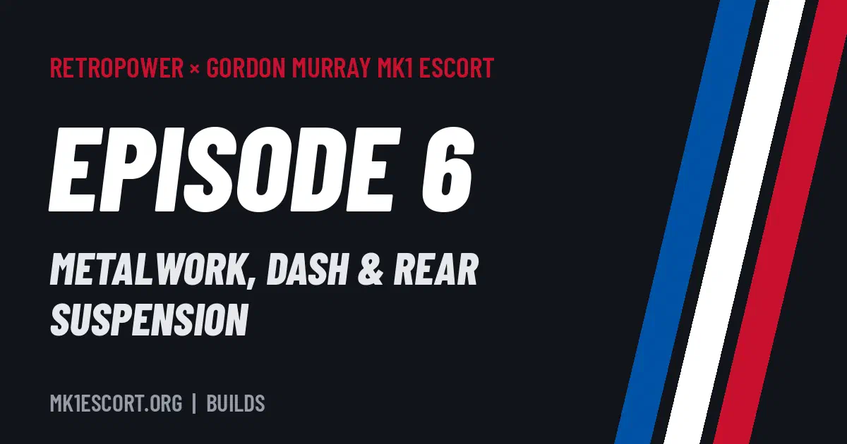 Gordon Murray Mk1 Escort by Retropower – Episode 6 title card