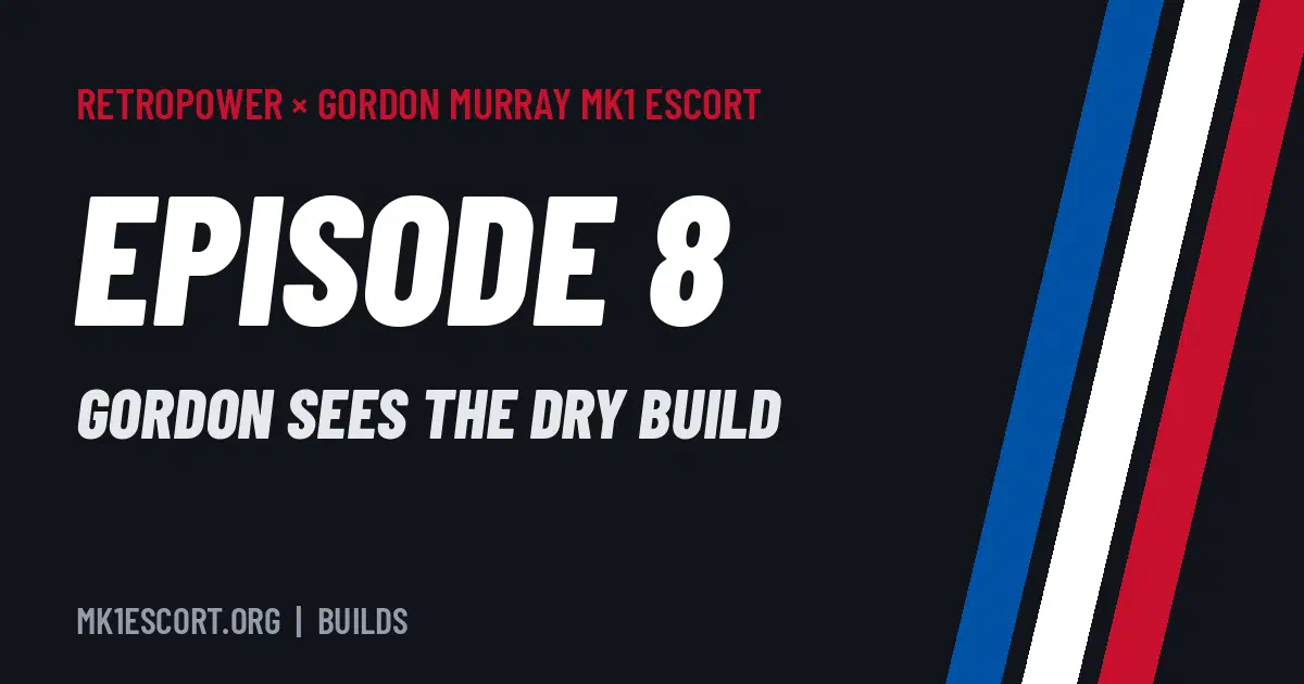 Gordon Murray Mk1 Escort by Retropower – Episode 8 title card
