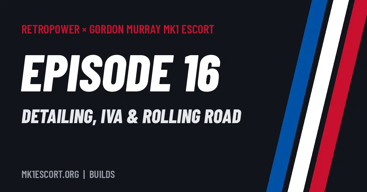 Gordon Murray Mk1 Escort by Retropower – Episode 16 title card