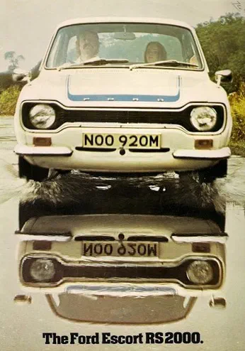 Picture of a Ford Mk1 RS2000 from the original sales brochure